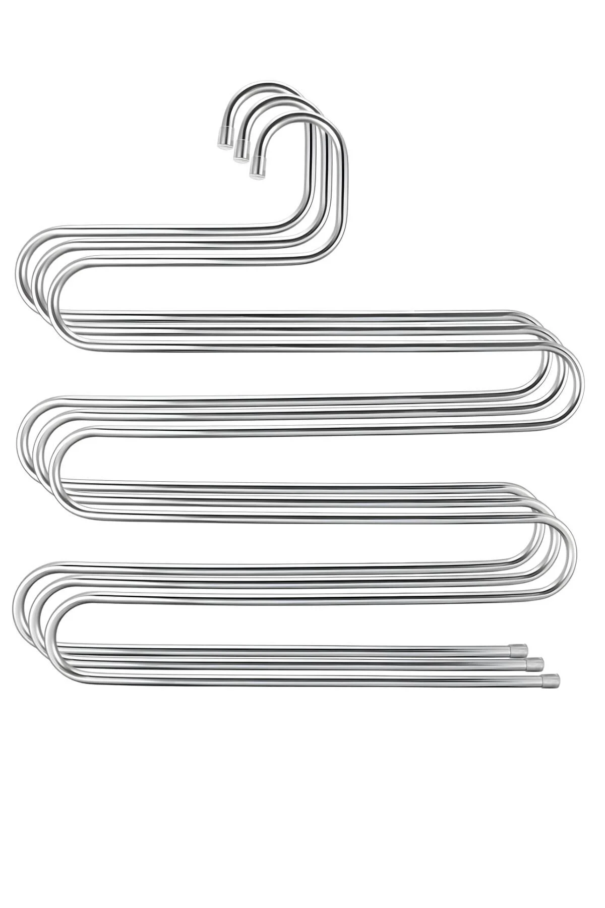 Metal Pantolon Eşarp Askısı 5 Katlı Askı (3 Adet)