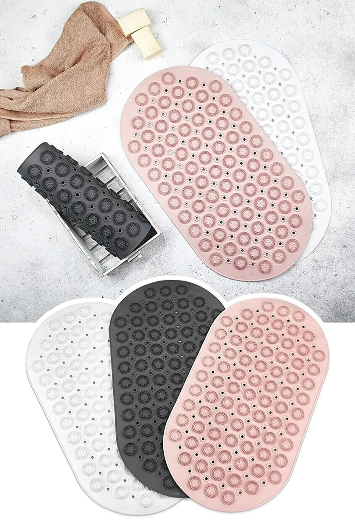 Masajlı Silikon Banyo Paspası 