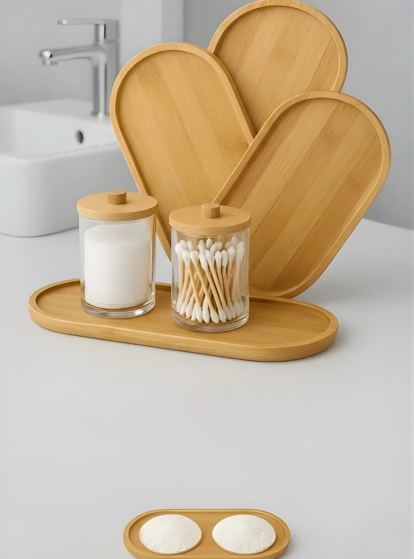 Bambu Oval Sunum Ve Servis Tepsisi Yağdanlık Altlığı (1) Adet