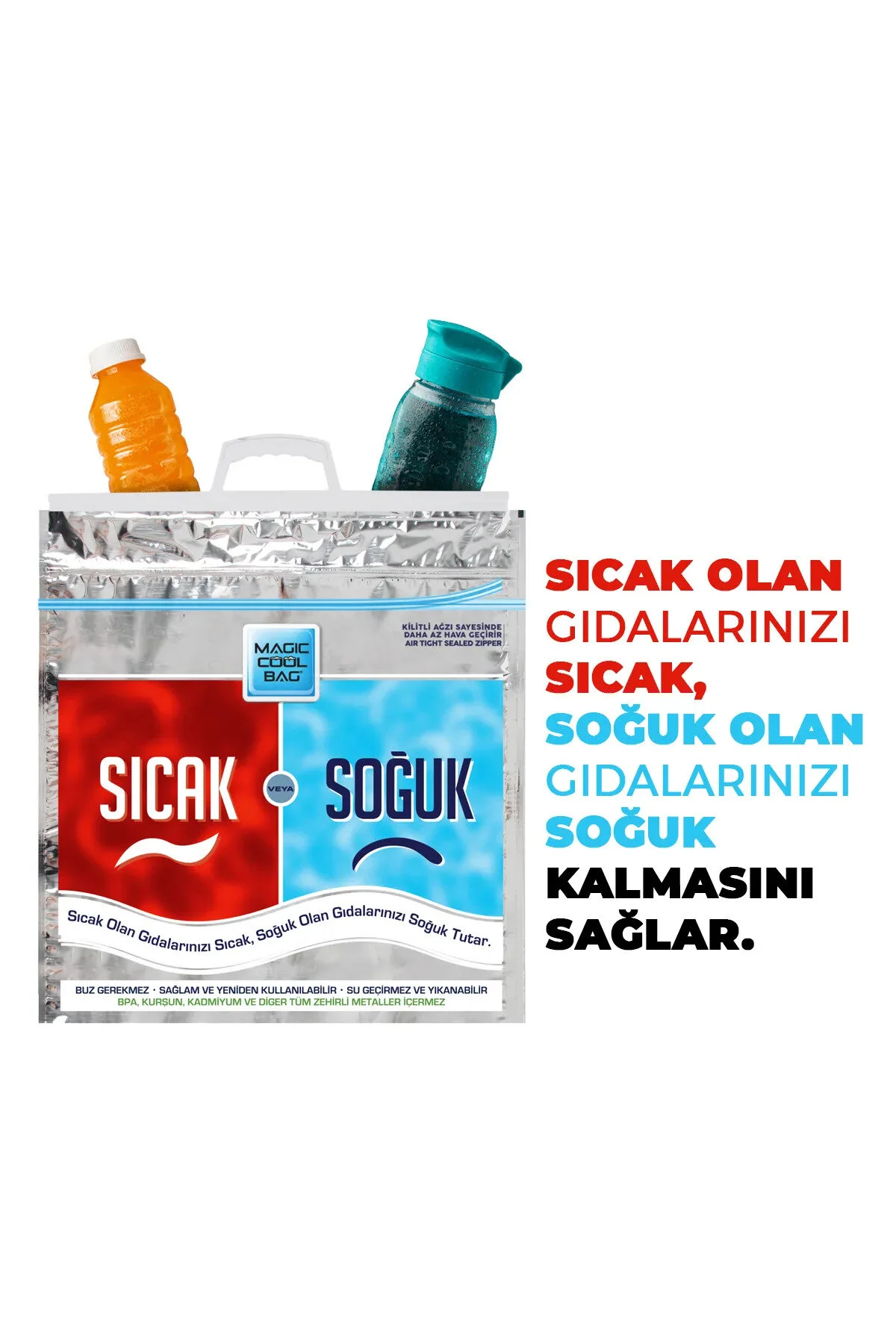Taşınabilir Sıcak-Soğuk Termos Çantası-Termal Torbası 50*50*10 cm