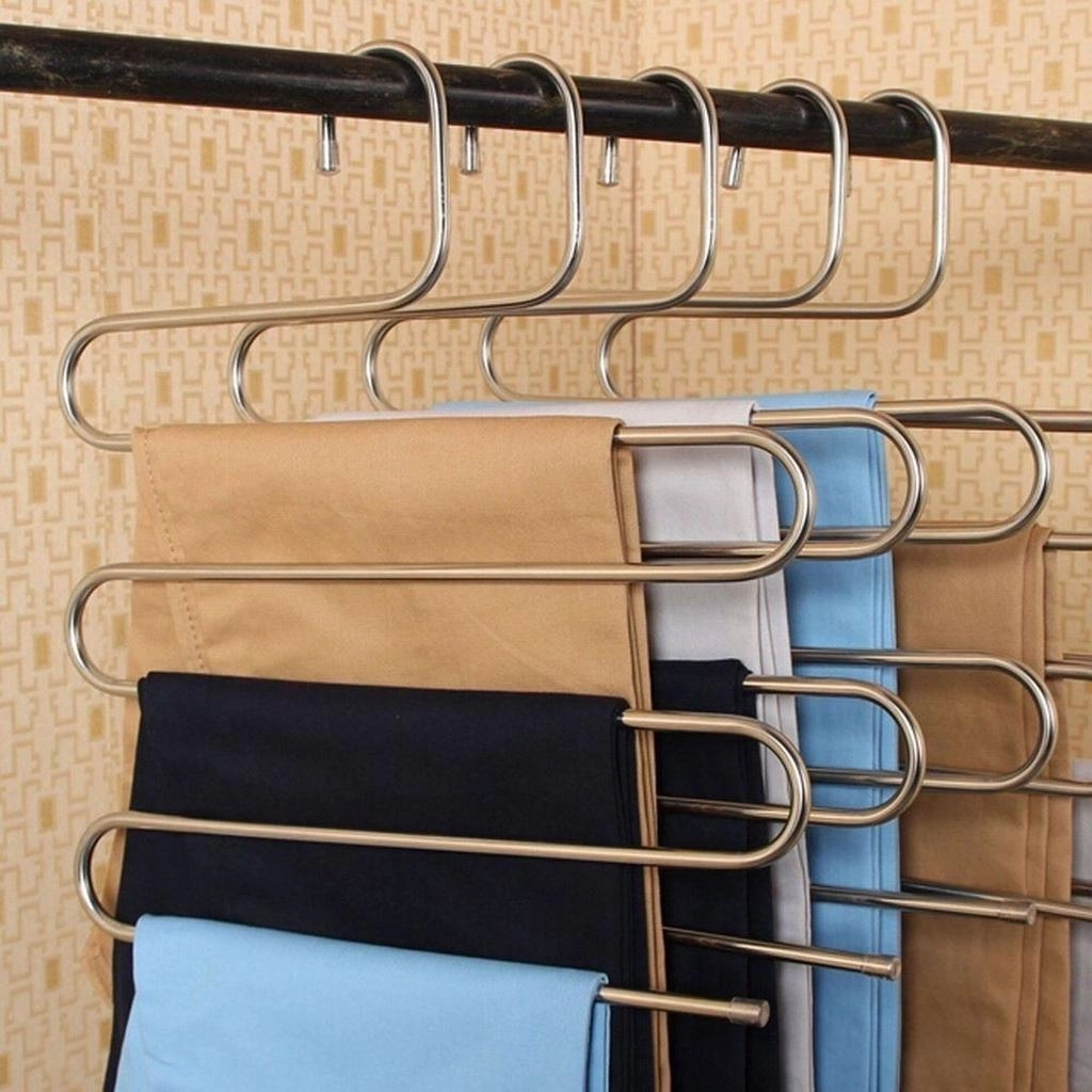  Metal Pantolon Eşarp Askısı 5 Katlı (5 Adet Askı)