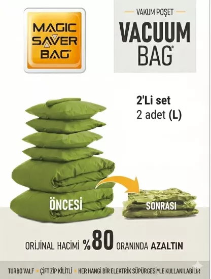 2 Adet ( L ) Vakumlu Poşet