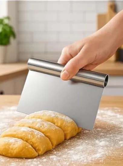 Çelik Spatula Hamur Kazıyıcı Pasta Sıvama Aparatı Çikolata Kazıyıcı Krema Düzleştirici 