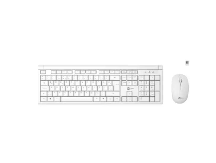 Lenovo Lecoo KW200 Beyaz Kablosuz Klavye Mouse Seti