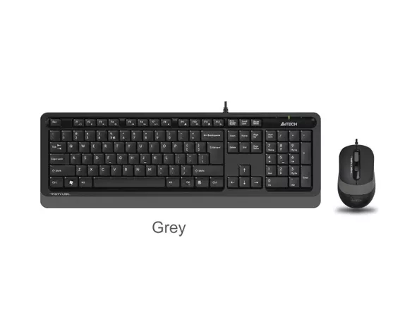 A4-Tech F1010 Gri Q Kablolu Multimedya Klavye Mouse Set