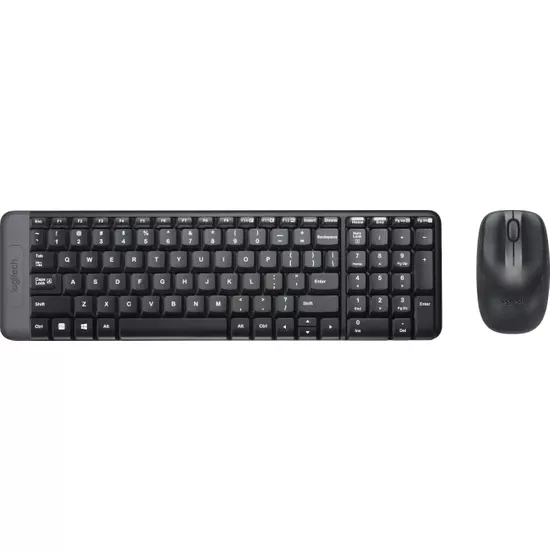 Klavye Mouse Kablosuz Set Logitech MK220 Siyah