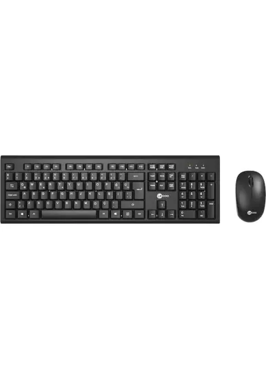 Klavye Mouse Kablosuz Set Lenovoo Lecoo KW200 Siyah