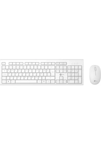 Klavye Mouse Kablosuz Set Lenovoo Lecoo KW200 Beyaz