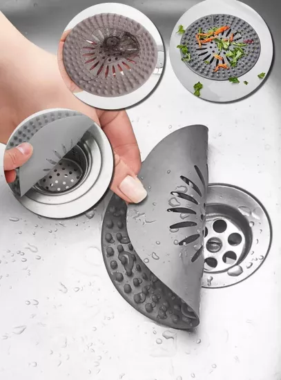 Süzgeçli Silikon Lavabo Ve Küvet Tıkacı Yuvarlak