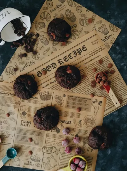 Karışık Vintage Desenli Sunum Kağıdı Yağlı Kağıt (50) Adet