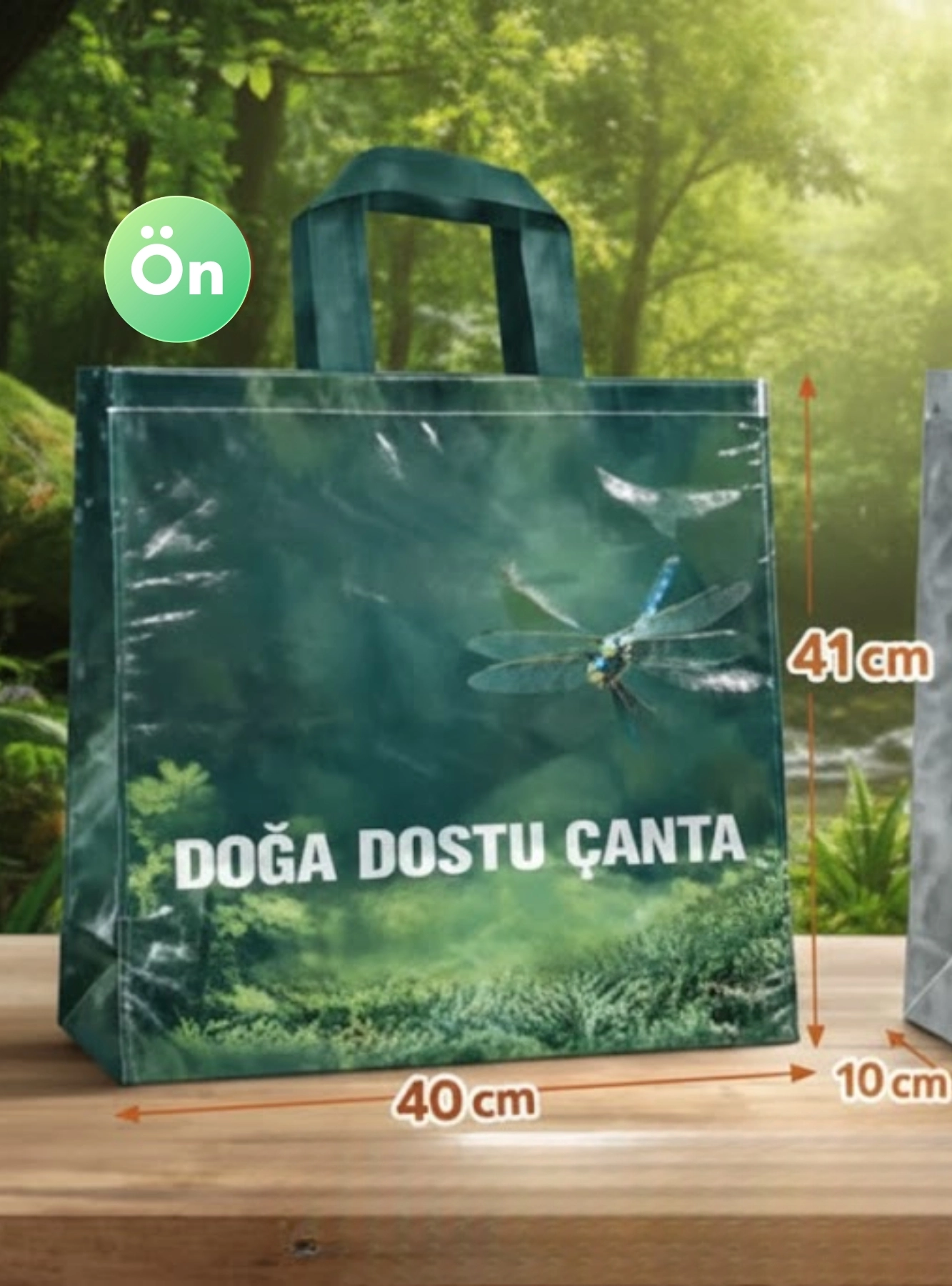  Körüklü Doğa Dostu Yeşil Alışveriş Poşeti